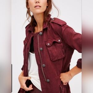Free People Not Your Brothers Military Jacket Women’s Sm Elastic Waisted VGUC